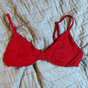 Red Rib Camilla top by Beach Riot